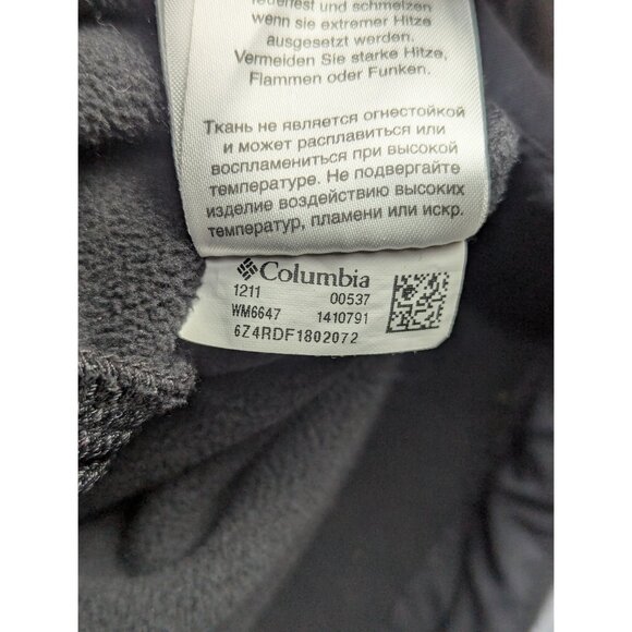 Columbia Ballistic Fleece Omnishield Jacket Mens LG Full Zip Outdoor Hiking Blk - Picture 13 of 13